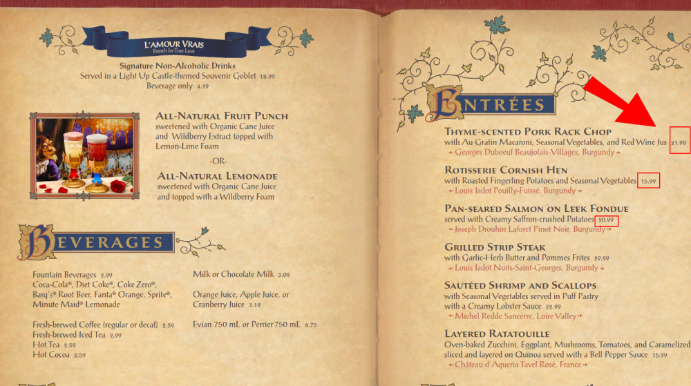 Pdfs Of Be Our Guest Menus Wdwmagic Unofficial Walt Disney World Discussion Forums